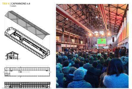 Capannone 4: presentazione lista elettorale "Emilia-Romagna Coraggiosa" (settembre 2019; © Studio Performa A+U)