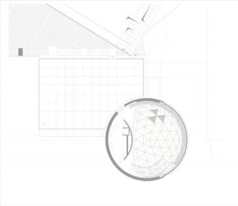Pianta tetto (disegno: Ana Niemeyer Arquitetura e Consultoria LTDA con KERN Architektur UG)