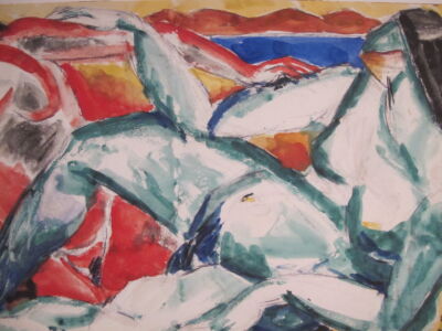 Due nudi femminili con lago e colline, Charles-Edouard Jeanneret (foto di Laura Ceriolo)