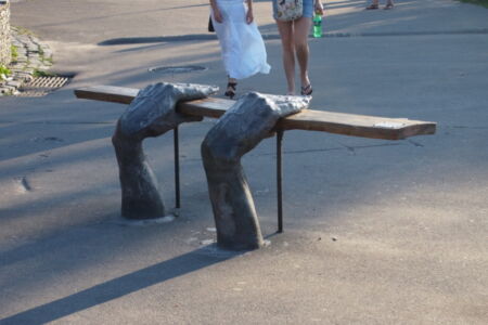 panchina creativa a Kiev, Ucraina