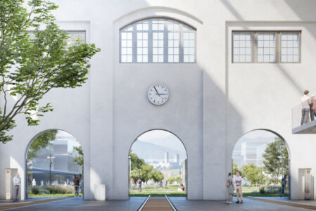 Interni della "cattedrale" secondo il progetto Porta del Ticino-Urban Living Lab (© sa_partners, Tamassociati e Franco Giorgetta)