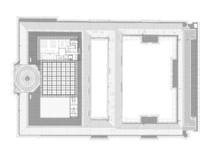 Pianta del tetto col Café (© SHF, Franco Stella)