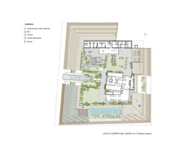 Pianta piano copertura (© ACC Cristiana Catino e Negozio Blu architetti)