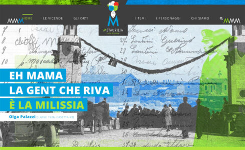 Homepage del sito Metaurilia Orto di Mare (grafica di Laura Timpano)