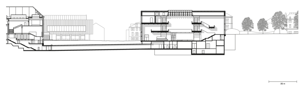 Sezione longitudinale
(© David Chipperfield Architects)