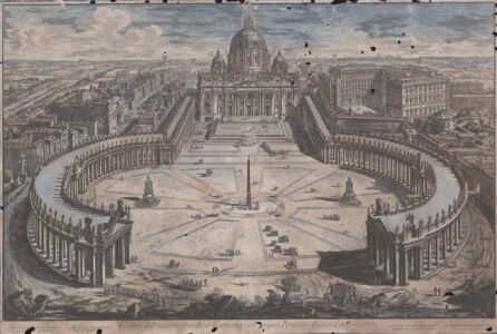 "Veduta dell'insigne Basilica Vaticana", stampa originale del maestro Piranesi (©Istituto centrale per la grafica)