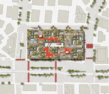 Nuovo Mercato San Giovanni di Dio, pianta delle coperture