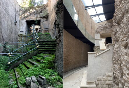 Concamerazioni 6 e 7 al Mausoleo di Augusto prima dei restauri