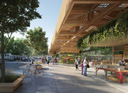 Nuovo Mercato San Giovanni di Dio, scorcio dell'ingresso principale su Via Gianicolense