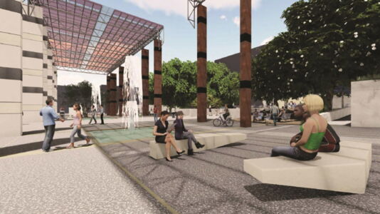 La piazza prevista nell'area dell'ex-Ospedale Santa Marta e Villermosa (© LASICILIA.IT)