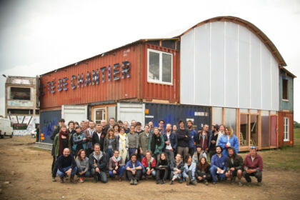 Cité de chantier del progetto grande halle Colombelles a Caen