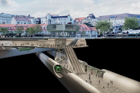 Il nodo della stazione della metropolitana di Jakominiplatz