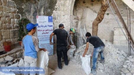 Una delle attività dell’UNDP a Maaloula (Damasco)