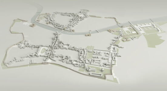 Il masterplan per il centro urbano di David Chipperfield (©Studio Chipperfield)