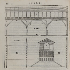 Andrea Palladio, progetto per un ponte in legno contenuto ne "I Quattro libri dell’Architettura", Venezia, 1570 (Biblioteca Civica, Bassano del Grappa)