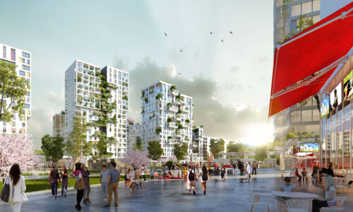 Mimram-Brenac, progetto residenziale presso la stazione di Bagneux (© Société du Grand Paris)