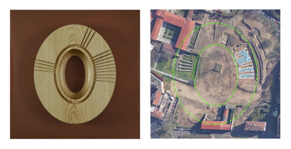 Anfiteatro di Milano “Mediolanum” (foto Google Earth)