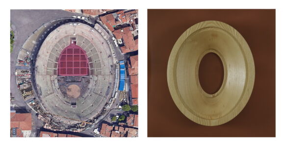 Arena di Verona “Panem et circenses” (foto Google Earth)