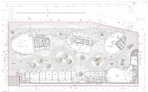 MCArchitects, nuovo rettorato Università Roma Tre, planimetria piano terra