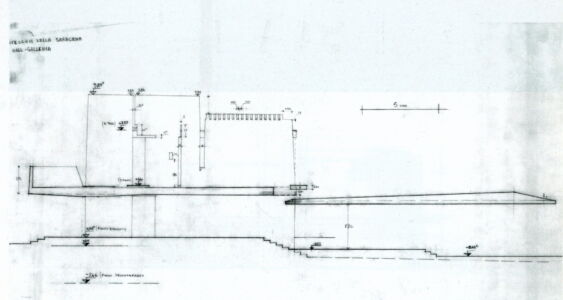 Villa Saracena, Luigi Moretti, sezione della galleria