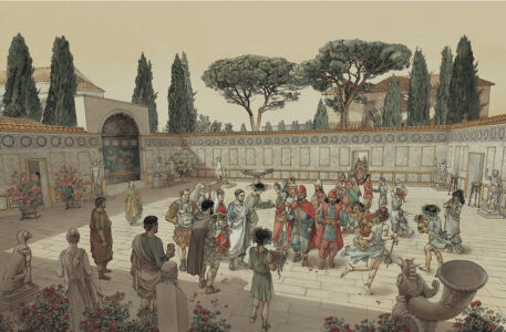 Ricostruzione di piazza ninfeo (© Museo Ninfeo)