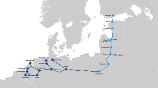 Le connessioni di Rail Baltica con il network europeo