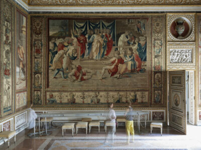 Stefano Graziani, Jan van Tieghem and Frans Ghieteels (bottega), da Raffaello, arazzi degli Atti degli Apostoli, ca. 1549-1557, lana e seta, Palazzo Ducale di Mantova, n. 1, Mantova 2020