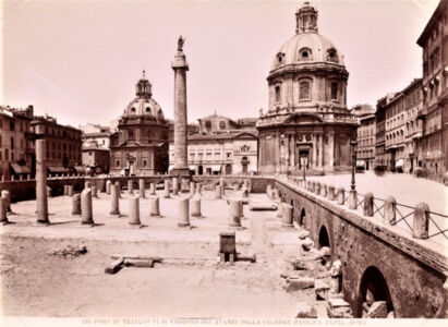 Immagine dell’anastilosi realizzata a seguito degli scavi del periodo napoleonico (@Comune Roma)