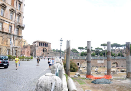 Vista piazza del Foro di Traiano da nord ante operam (@Comune Roma)