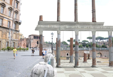 Vista piazza del Foro di Traiano da nord post operam (@Comune Roma)