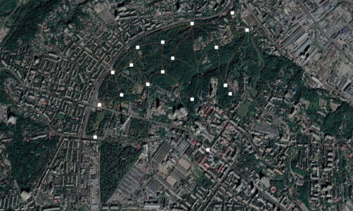 Babij Jar, vista aerea e planimetria del nuovo memoriale (courtesy BYHMC)