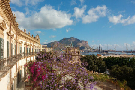 La vista del golfo di Palermo da Palazzo Butera