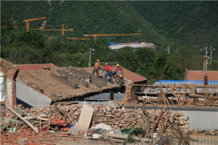 Il cantiere nel villaggio Xidazhuangke