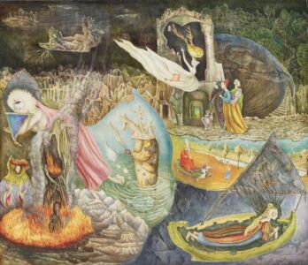Leonora_Carrington_The Pleasures of Dagobert © Leonora Carrington, by SIAE 2022