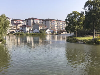 Urbanizzazione a Zhujiajiao, Shanghai. Ottobre 2018