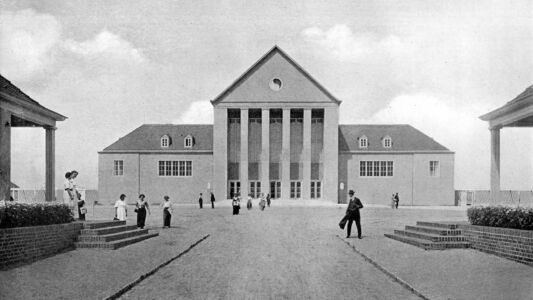 Immagine d'epoca della città-giardino di Hellerau, Dresda