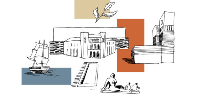 Schizzo di progetto allestimento, studio Guicciardini & Magni