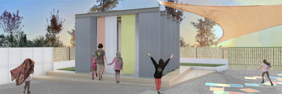 Il progetto di adattamento della Glass House ad aula di fotografia per ragazze (© Elisabetta Gastaldon, Giulia Moro e Thuy Hong Nguyen)