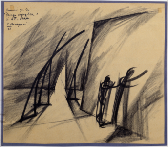 Bozzetto scenografico per Danse macabre di Camille de Saint-Saëns, 1928