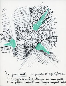 Studio per Spine verdi, 1972 (Archivio Francesco Somaini)