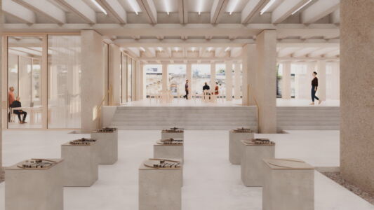 Vista sul fiume dall'interno della galleria sotterranea (© Bas Smets)