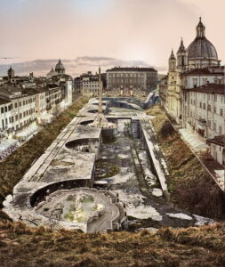 Carlo Prati. Roman Bunker Archeology. Landscape of Quarantine n.1. Collage digitale, 2020