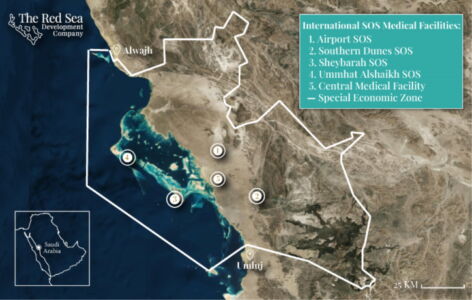 The Red Sea project, mappa (https://www.theredsea.sa/en#)