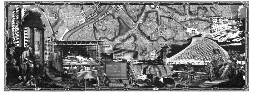 Carlo Prati. La Mappa delle Sette Rovine. Collage Digitale, 2014