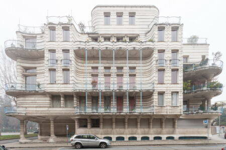 Casa dell'Obelisco (© Lucio Beltrami, in Maria Luisa Barelli e Davide Rolfo, "Il Palazzo dell’Obelisco di Jaretti e Luzi. Progetto e costruzione, Gangemi, Roma, 2018)