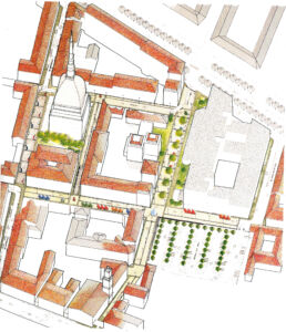 Studio De Ferrari Architetti, progetto di riqualificazione dell’area intorno alla Mole Antonelliana a Torino (1996)