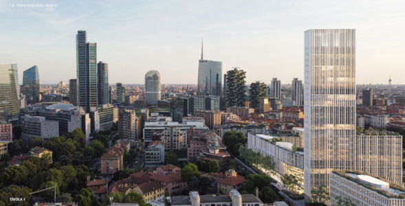 Palazzo Sistema, render di concorso