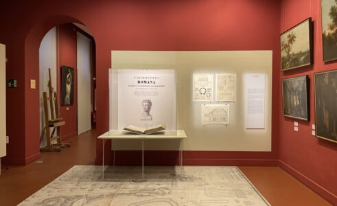 La mostra si dipana nei locali della pinacoteca (qui, la sala dedicata a Luigi Canina)