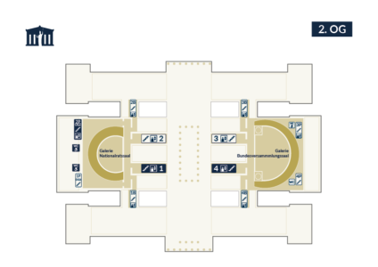 Pianta secondo piano (© Parlamentsdirektion)