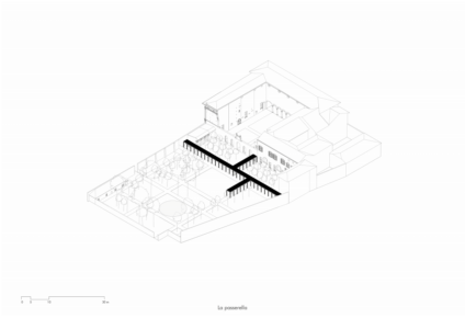 L'assonometria della passerella